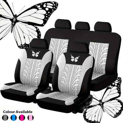 Butterfly Heat Transfer Craft Car Seat Cover for 5 Seats (Universal Type) NovaCart