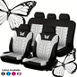 Butterfly Heat Transfer Craft Car Seat Cover for 5 Seats (Universal Type) NovaCart