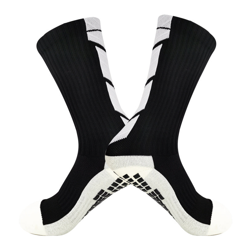 Non-slip Rubber Grip Cushion Soccer Sock | Fabric, All-season, Solid Color, Machine Washable, for Football, Basketball, Running, Hiking, Trekking, Yoga, Pilates - CT TAPESOCKS NovaCart