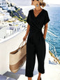 Women's Loose Irregular Short-Sleeve Two-Piece Set FitiqueFit