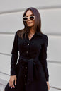 Loose Linen Lace-Up Long-Sleeve Mini Dress – 3 Colors, S–2XL FitiqueFit