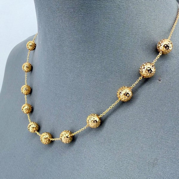 Gold Finish Dainty Chain Shamballa Balls Necklace Shop Style & More | Fresh Looks, Everyday Deals & Free Shipping