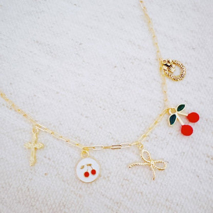 Cherry Chic Charm Necklace – Bow, Cross & More Shop Style & More | Fresh Looks, Everyday Deals & Free Shipping