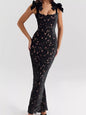 Slit Tie Shoulder Maxi Dress New Era Fashion LLc