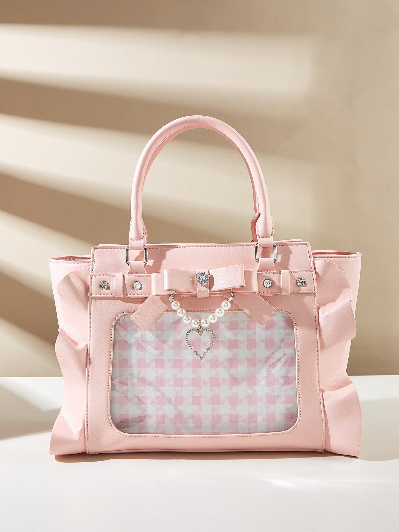Love Handbag Lace Pearl Women's Messenger Bag See size chart under “more details” The Fashion Celestial