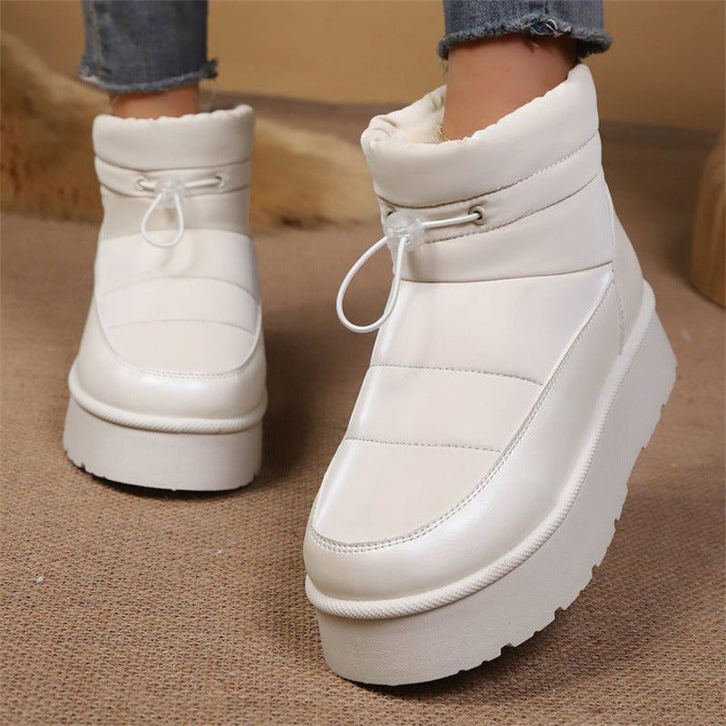 Women’s Fleece-Lined Short Boots – Warm Cotton Lined Winter Ankle Boots FitiqueFit