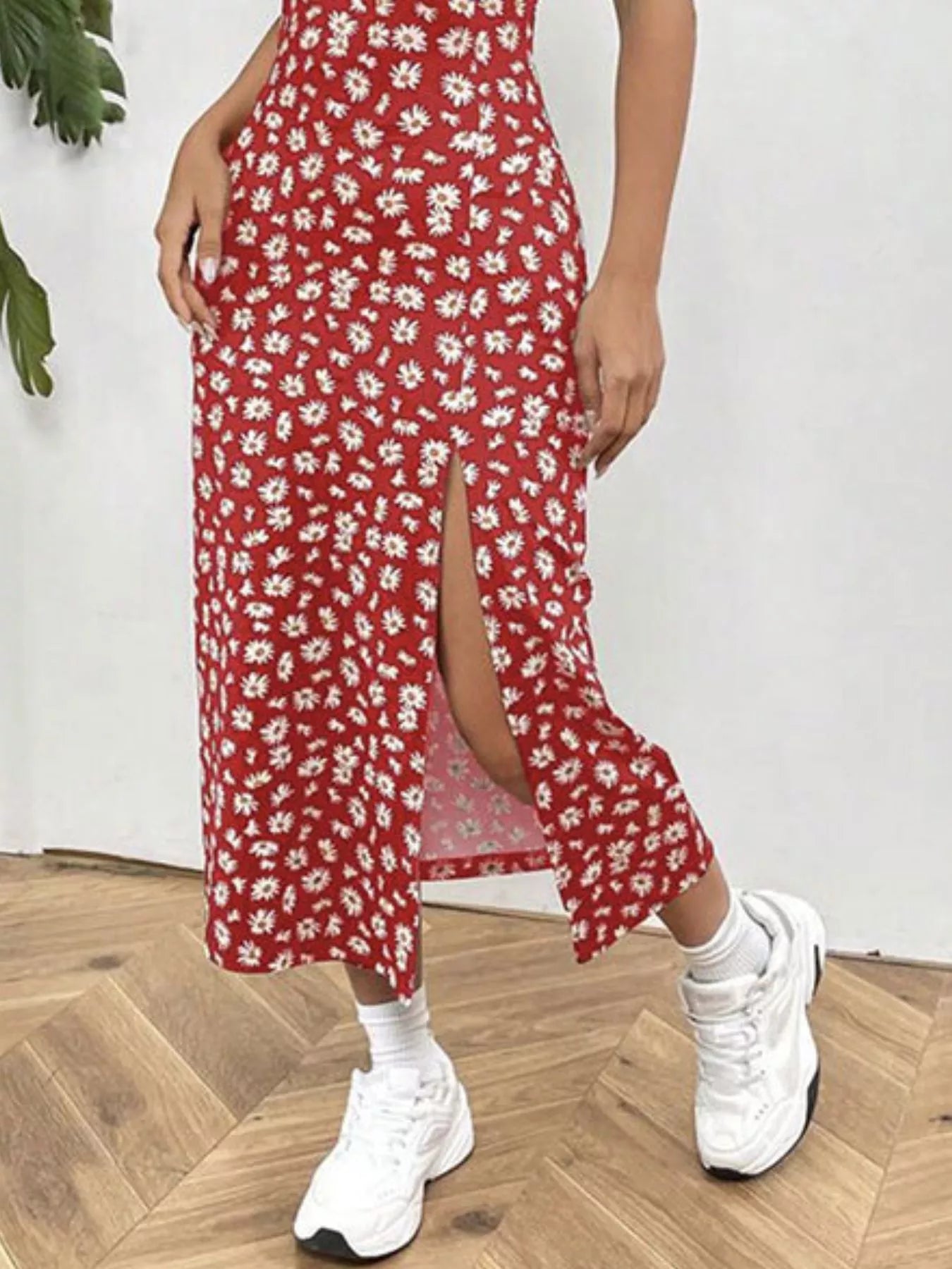 Slit Spaghetti Strap Midi Dress New Era Fashion LLc