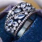 Bohemian Women's Couple Fashion Elegant Glass Synthetic Zirconia Gift Ring NovaCart