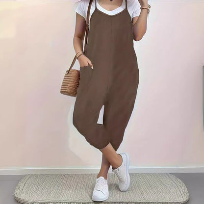 Pocket Sling Loose Casual Jumpsuit Women Grayceful LLC