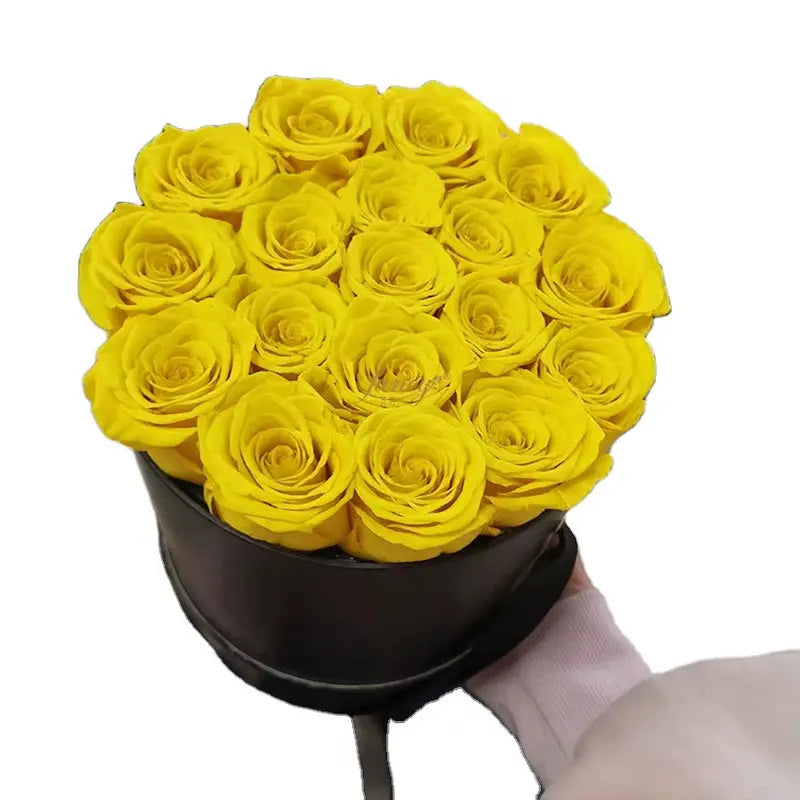 Elegant Custom Logo Preserved Roses Gift Box - Perfect for Mother's Day and Special Occasions