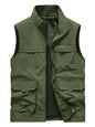 Men's Plus Size Multi-Pocket Zip Up Vest New Era Fashion LLc