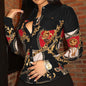 Women's Spring Fall Faux Leather Lapel Shirt FitiqueFit