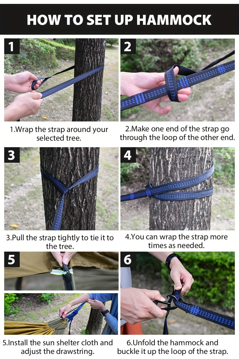 [3-in-1 Hammock] GEERTOP 3-in-1 Outdoor Hammock | Double Sleep Rest Camping Hammock with Mosquito Net Sun Shelter for Backpacking Travel Garden Park NovaCart