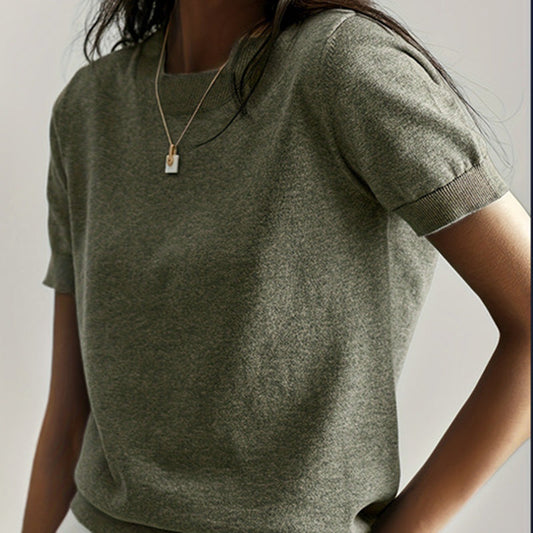 Women’s Soft Stretch Minimalist T-Shirt – Everyday Slim Fit Top FitiqueFit