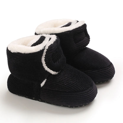 Toddler Baby Girls Booties Plus High Top Slippers Indoor Shoes Crib Shoes First Walker Shoes For Winter NovaCart