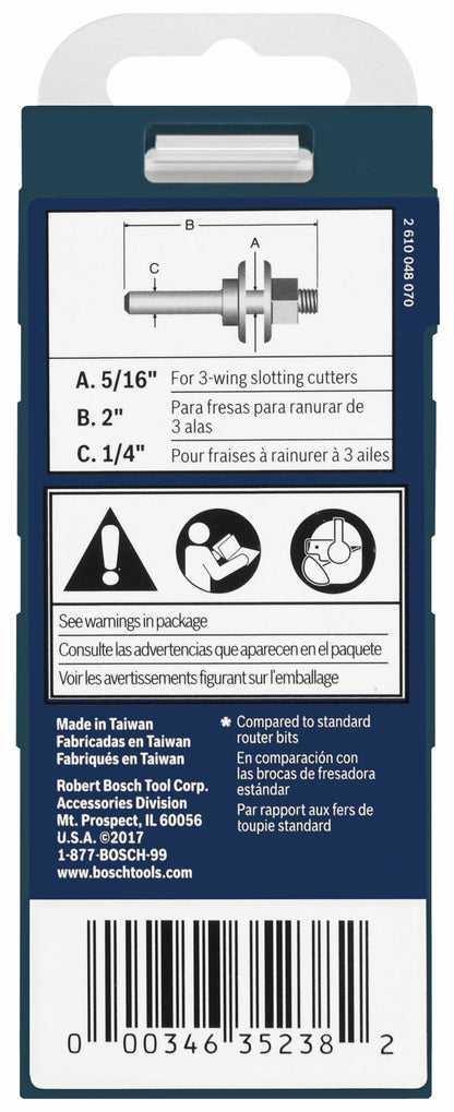 BOSCH 92813C 5/16 In. Arbor for Slotting Cutters VM Hardware