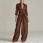 Solid Color Fashion Casual Pants Set for Women FitiqueFit