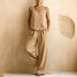 Women's Sleeveless Tank Top & Pants Two-Piece Set FitiqueFit