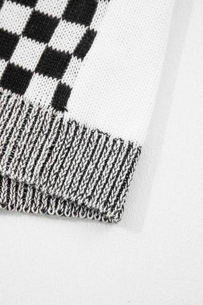 Checker Open Front Drop Shoulder Cardigan Shop Style & More | Fresh Looks, Everyday Deals & Free Shipping