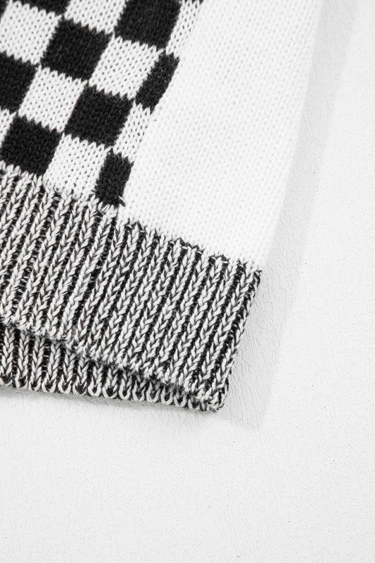 Checker Open Front Drop Shoulder Cardigan Shop Style & More | Fresh Looks, Everyday Deals & Free Shipping