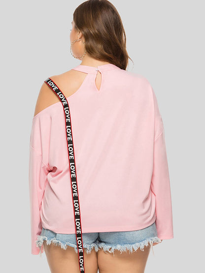 Plus Size Cold-Shoulder Round Neck Blouse See size chart under “more details” The Fashion Celestial