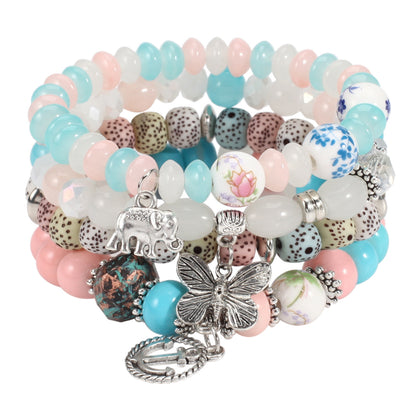 [Women's Bohemian Bracelet Set] Bohemian Bracelets Set for Women - Stackable Stretch Multilayer Beads Bracelet NovaCart