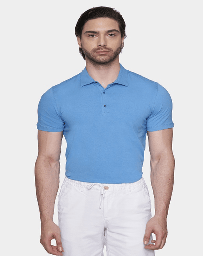 The Mercerized Cotton Polo (Blue) Bright Moons