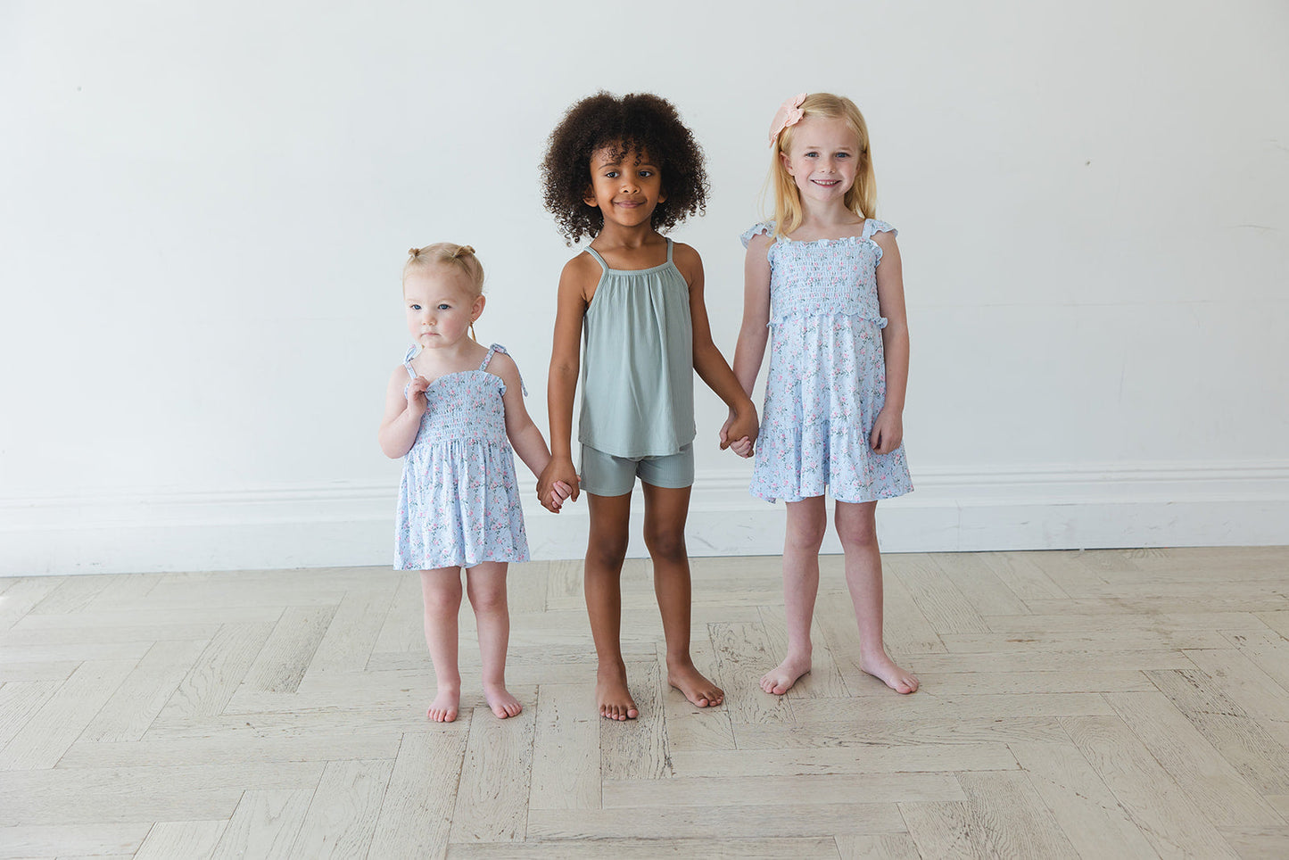 Sage (ribbed) - Tank Short Set Blush Lotus