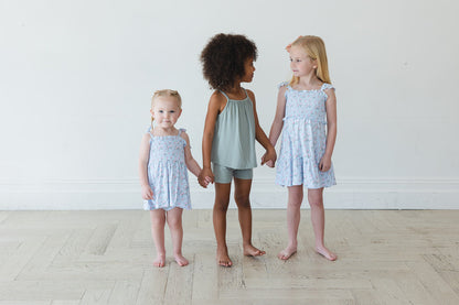 Sage (ribbed) - Tank Short Set Blush Lotus
