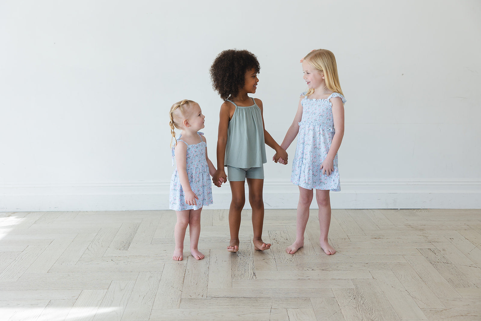 Sage (ribbed) - Tank Short Set Blush Lotus