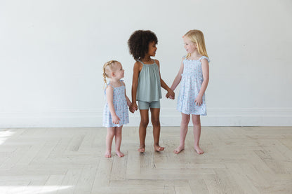Sage (ribbed) - Tank Short Set Blush Lotus