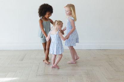 Sage (ribbed) - Tank Short Set Blush Lotus
