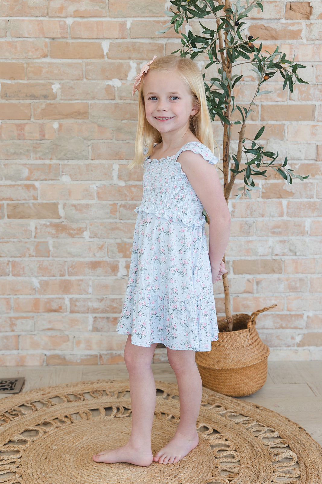Eloise - Smocked Dress Blush Lotus