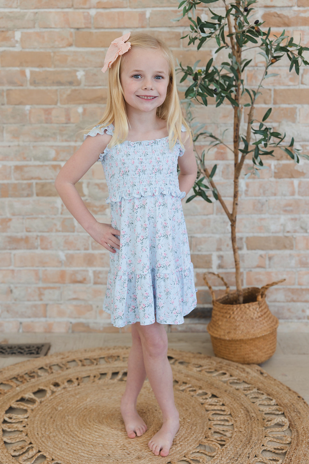 Eloise - Smocked Dress Blush Lotus