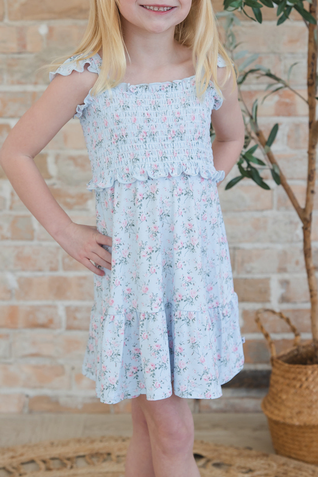 Eloise - Smocked Dress Blush Lotus