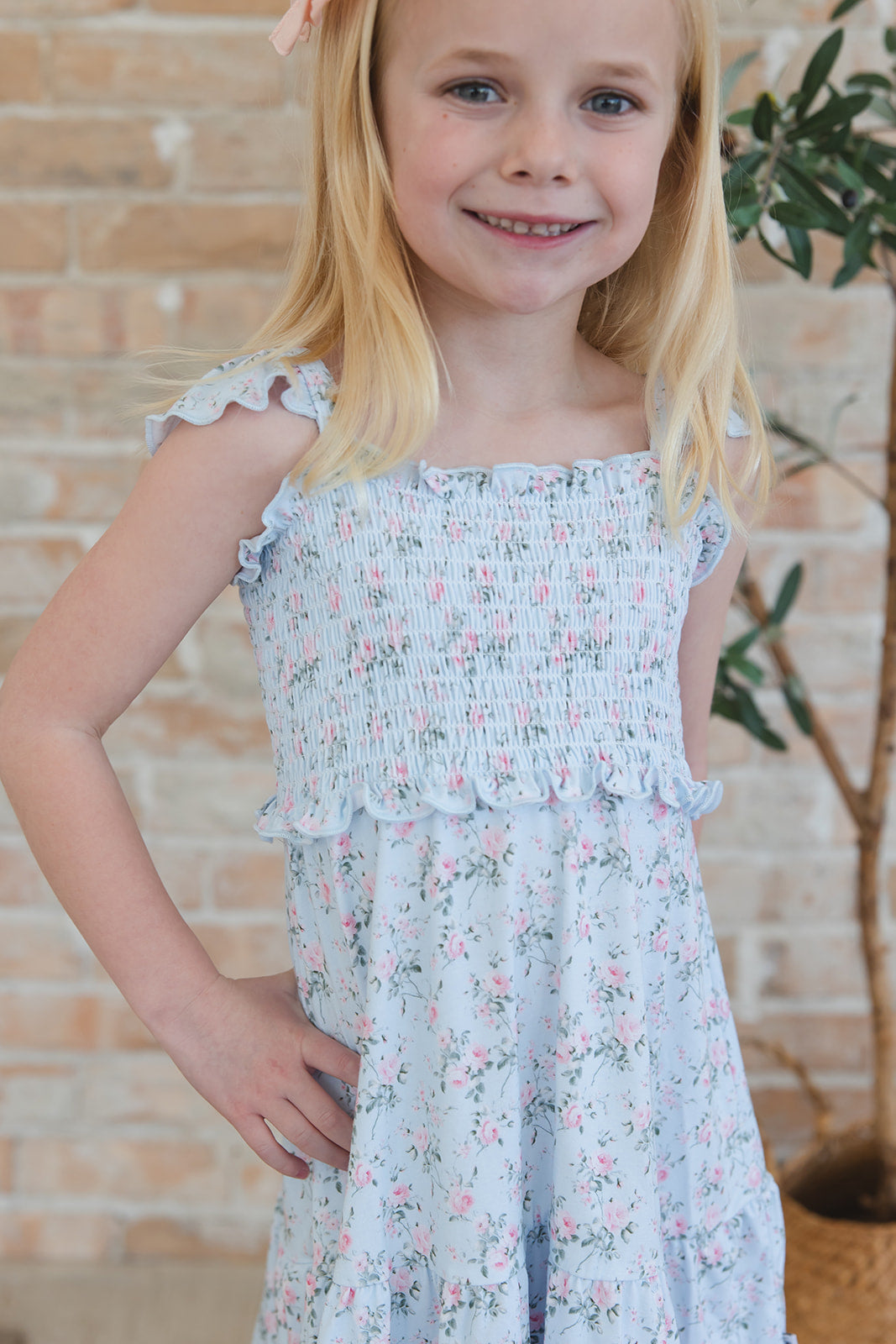 Eloise - Smocked Dress Blush Lotus