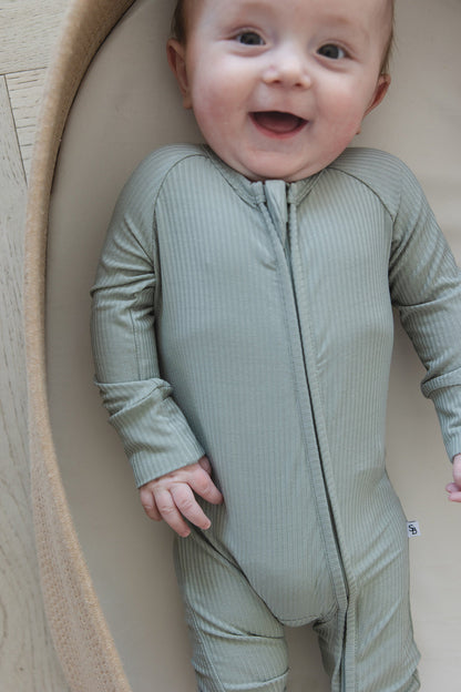 Sage (ribbed) - Zippy Blush Lotus