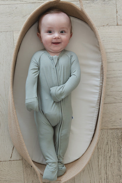 Sage (ribbed) - Zippy Blush Lotus