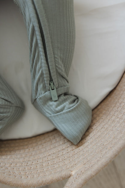 Sage (ribbed) - Zippy Blush Lotus