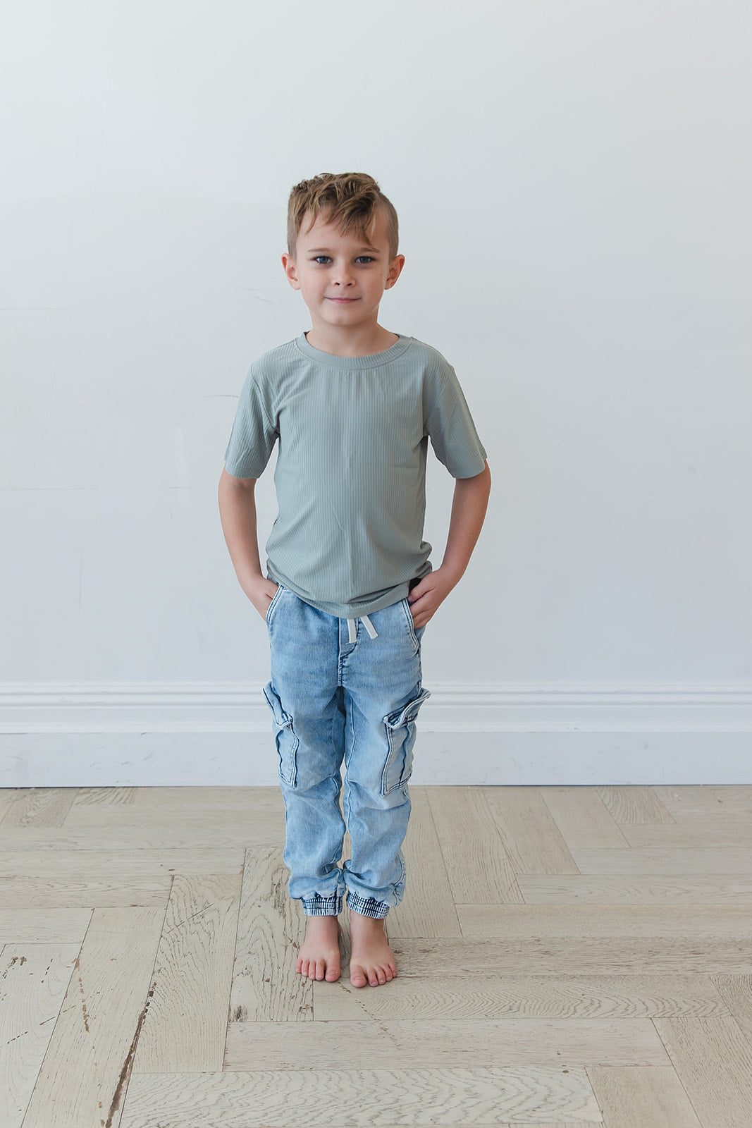 Sage (ribbed) - Everyday Tee Blush Lotus