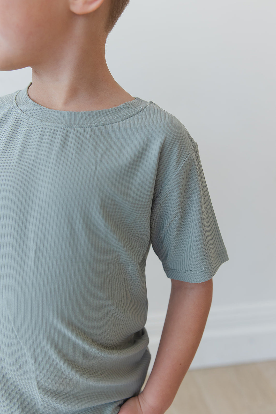 Sage (ribbed) - Everyday Tee Blush Lotus