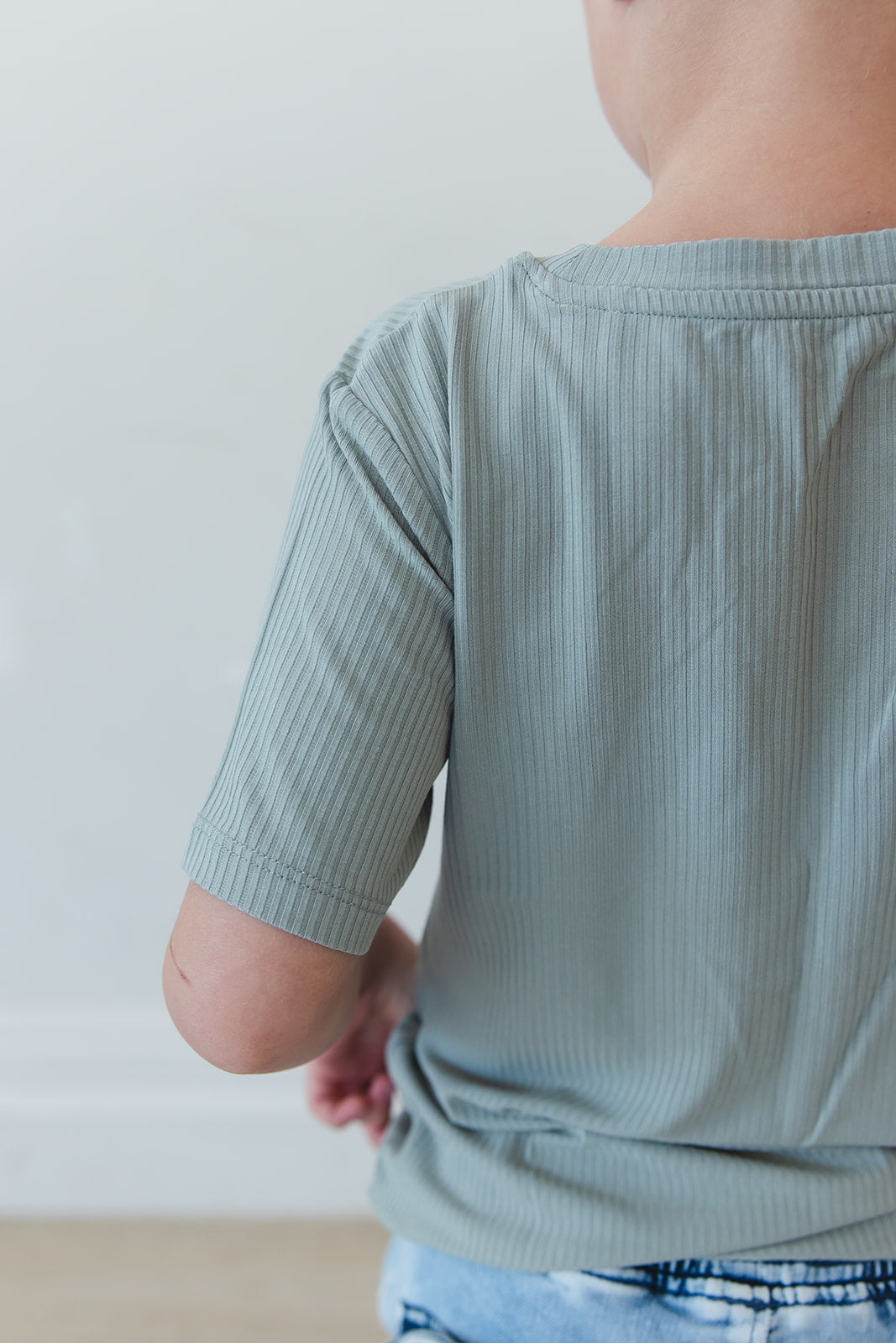 Sage (ribbed) - Everyday Tee Blush Lotus