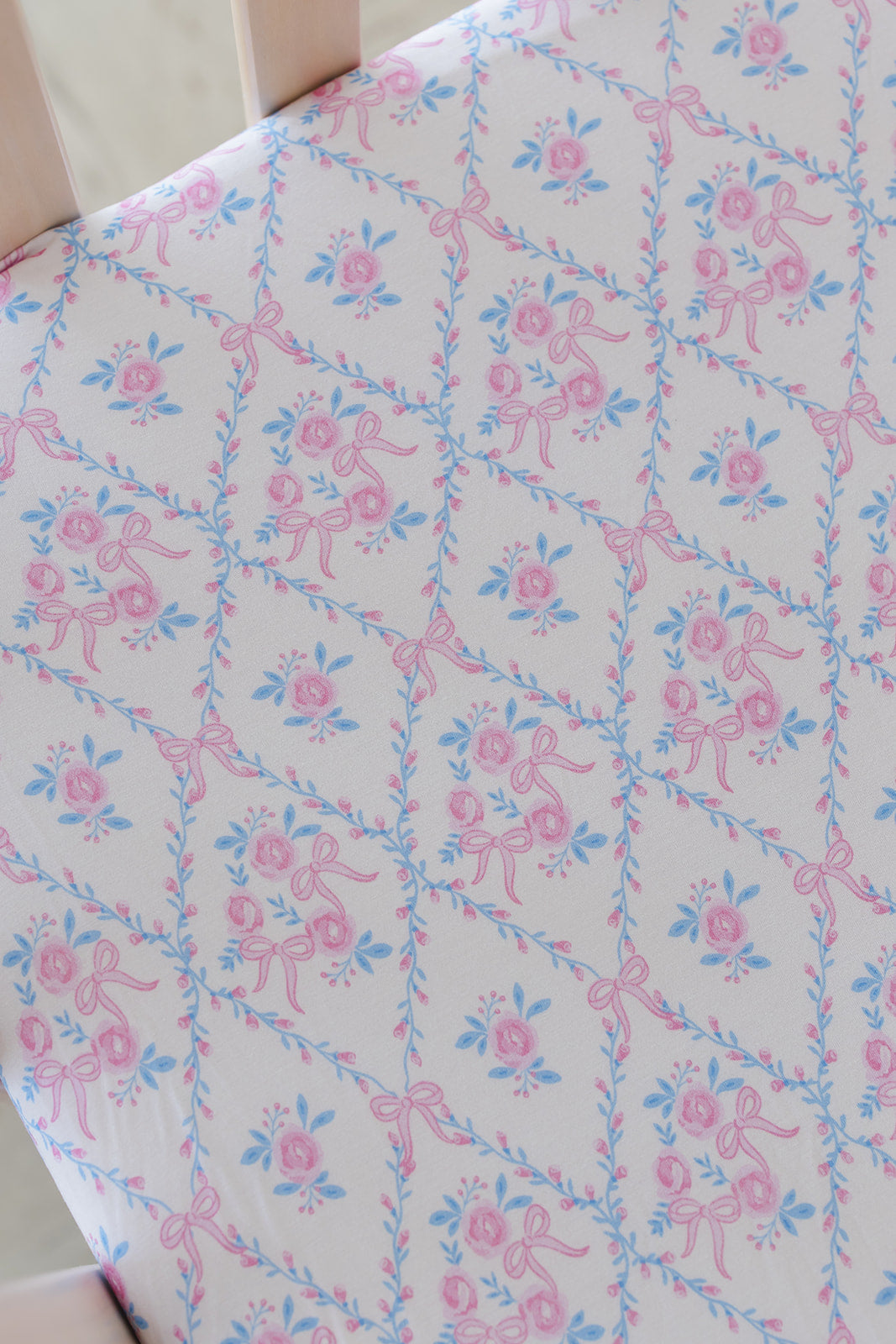 Charlotte - Crib Sheet Blush Lotus