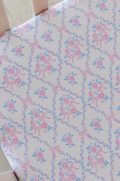 Charlotte - Crib Sheet Blush Lotus