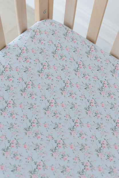 Eloise - Crib Sheet Blush Lotus