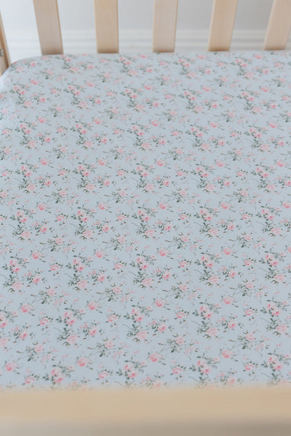 Eloise - Crib Sheet Blush Lotus