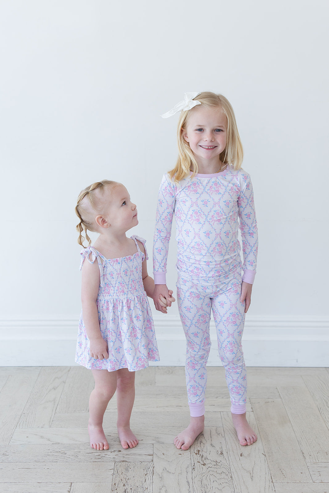 Charlotte - Smocked Diaper Dress Set Blush Lotus