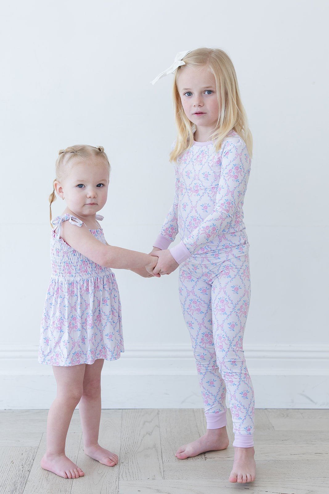 Charlotte - Smocked Diaper Dress Set Blush Lotus