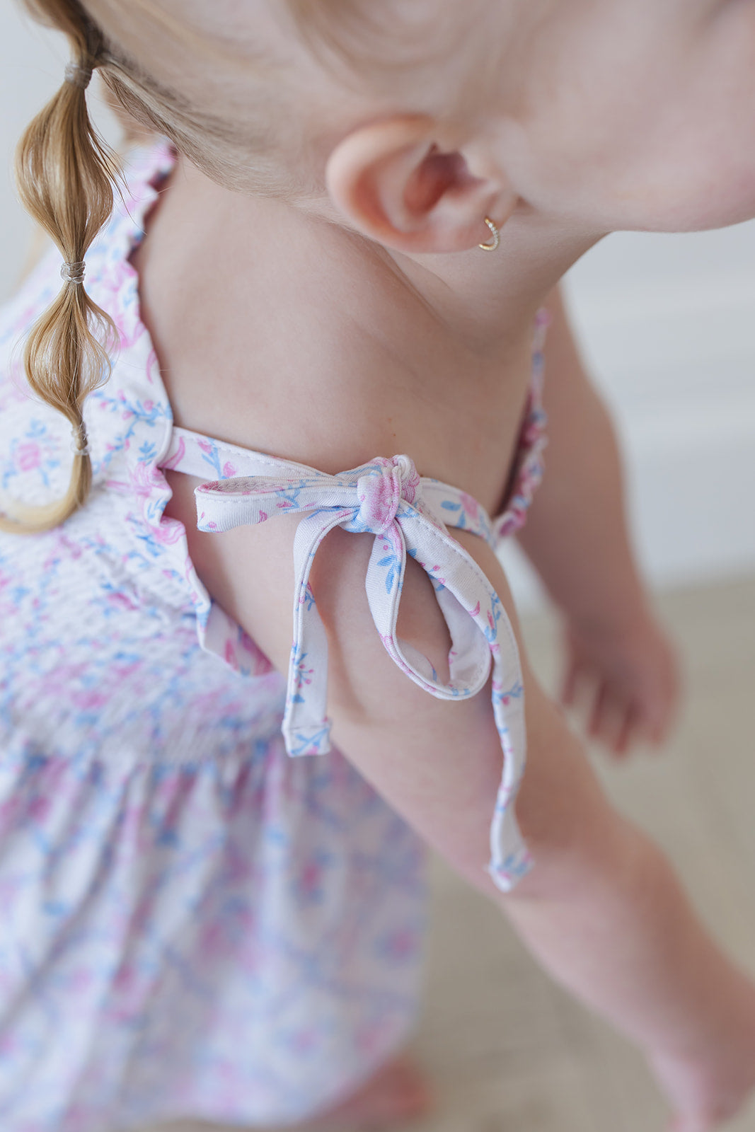 Charlotte - Smocked Diaper Dress Set Blush Lotus
