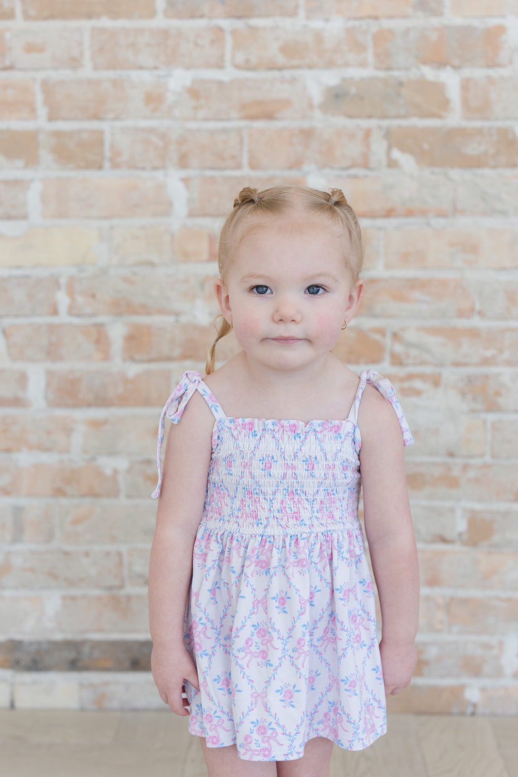 Charlotte - Smocked Diaper Dress Set Blush Lotus